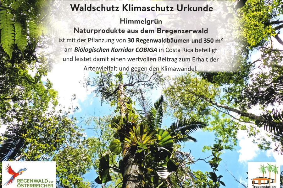 Wald- & Klimaschutz Urkunde